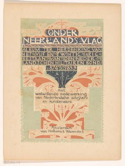Titelblatt für: Unter niederländischer Flagge, 1899 - Carel Adolph Lion Cachet