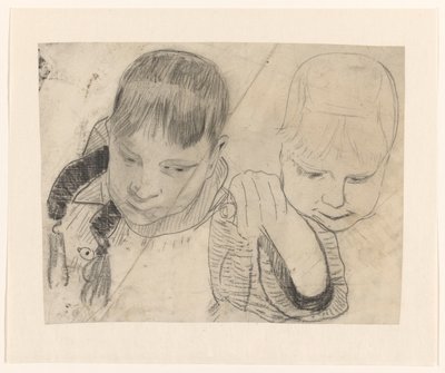 Deux enfants, vus de face - Carel Adolph Lion Cachet