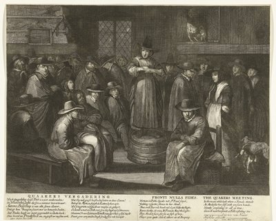 Caricature des Quakers anglais, vers 1656 - Carel Allard