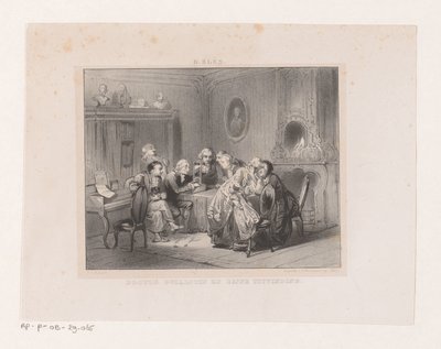 Joseph-Ignace Guillotin regardant une miniature d
