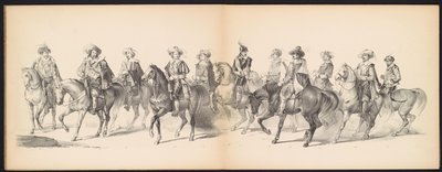 Maskerade van de Leidse studenten, 1850 (plaat 7) - Carel Christiaan Antony Last