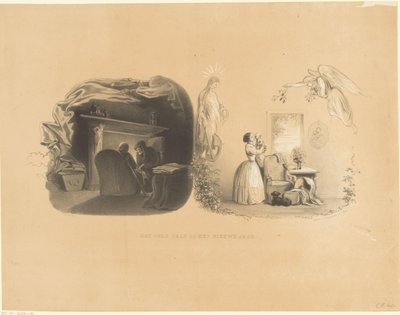 Nouvel an représenté par deux personnes âgées et une mère avec enfant - Carel Christiaan Antony Last