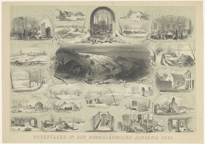 Inondation dans le Bommelerwaard janvier 1861 - Carel Christiaan Antony Last