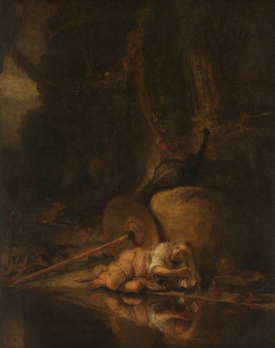 Héra se cachant pendant la bataille des dieux et des géants - Carel Fabritius (copy after)