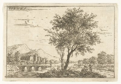 Paysage vallonné avec château au bord de la rivière - Carel Frederik Bendorp (I)