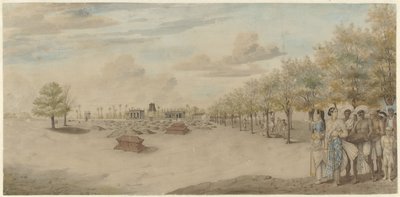 Cimetière avec cortège funèbre en Inde - Carel Frederik Reimer