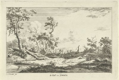 Chasseur dans un paysage (Landschappen A-F) - Carel Lodewijk Hansen