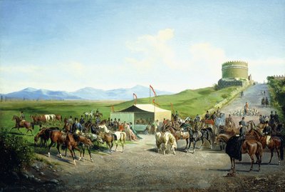 La chasse romaine près du tombeau de Sainte-Cécile, Via Appia Antiqua - Carel Max Gerlach Anton Quaedvlieg