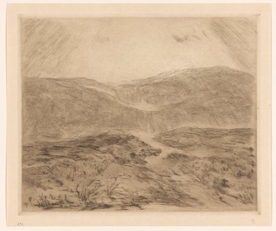 Paysage de dunes avec rayons de soleil - Carel Nicolaas Storm van 