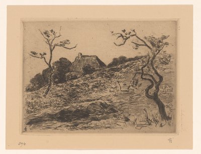 Maison derrière une colline près de Materborn - Carel Nicolaas Storm van 