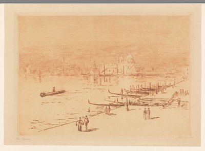 Quai avec des promeneurs à Venise - Carel Nicolaas Storm van 