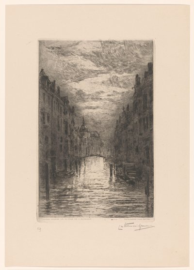 Canal à Dordrecht le soir - Carel Nicolaas Storm van 