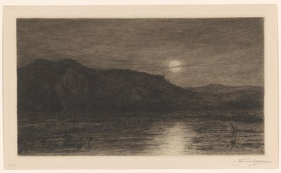 Paysage au clair de lune près de Villa Caprera - Carel Nicolaas Storm van 