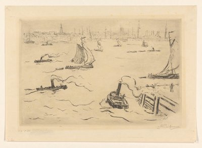 Rivière avec des bateaux près d
