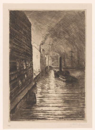 Chantier naval à Flessingue le soir - Carel Nicolaas Storm van 