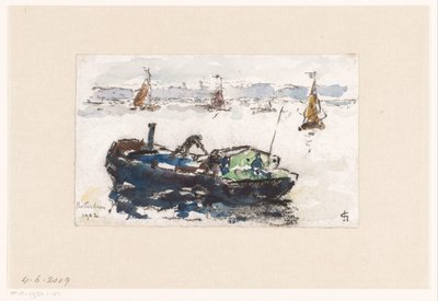 Vue sur la Meuse près de Rotterdam - Carel Nicolaas Storm van 