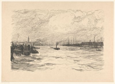Remorqueur dans le port de Hambourg - Carel Nicolaas Storm van 