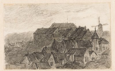 Vue de la ville de Clèves avec moulin - Carel Nicolaas Storm van 