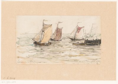 Bateaux de pêche naviguant sur l