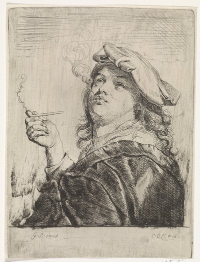 Fumeur avec une pipe à la main - Carel de Moor (II)