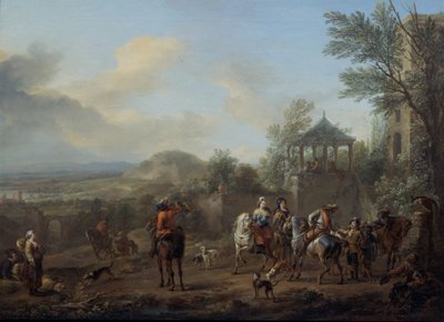 Départ pour la chasse - Carel van Falens or Valens