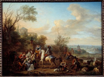 Halte des chasseurs - Carel van Falens or Valens