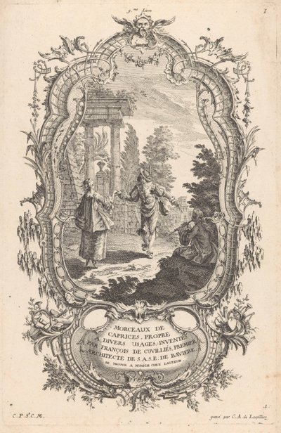 Couple dansant (Figurines dans des paysages) - Carl Albert von Lespilliez