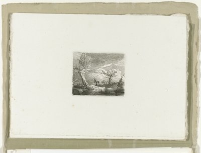 Homme avec un filet à pêche sous l