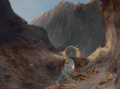 Construction du Pont du Diable - Carl Blechen