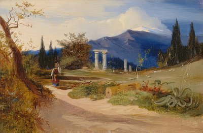 Paysage sicilien au crépuscule - Carl Blechen