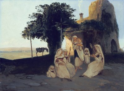 Fileuses à Cervara - Carl Blechen