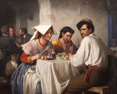Dans une Osteria Romaine - Carl Bloch
