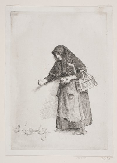 La femme aux moineaux - Carl Bloch