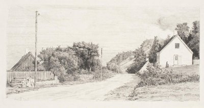La route entre les maisons - Carl Bloch