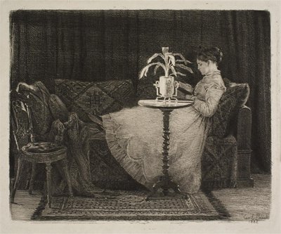 Dame lisant - Carl Bloch