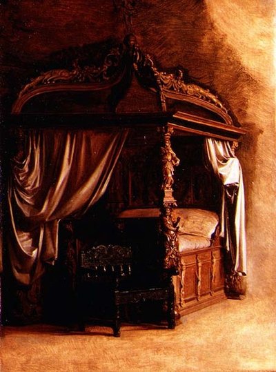 Le lit royal du roi Christian IV de Danemark (1577-1648) - Carl Bloch