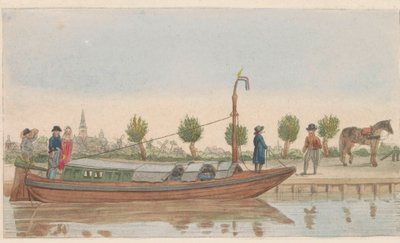 Une barque de tracte - Carl Cristiaan Fuchs