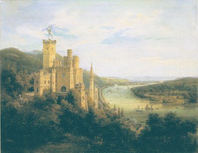Vue du château de Stolzenfels sur le Rhin - Carl Daniel Freydanck