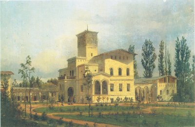 Vue sur le bâtiment des faisans près du Schloss Charlottenhof - Carl Daniel Freydanck
