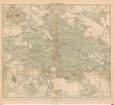 Plan de la ville de Berlin - Carl Diercke