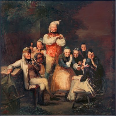 Paysans hessois en costume du dimanche - Carl Engel von Rabenau
