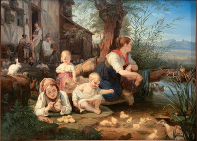 Mère avec enfants à l