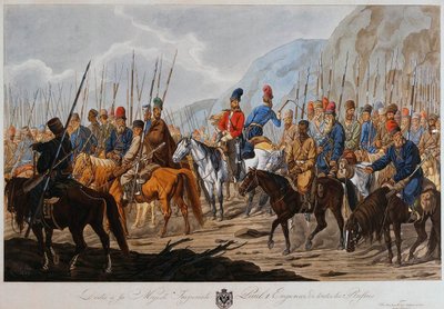 Cosaques russes en marche - Carl Ernst Christoph Hess