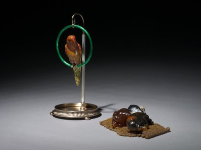 Chiots sur un tapis, fin des années 1800-début des années 1900 - Carl Fabergé
