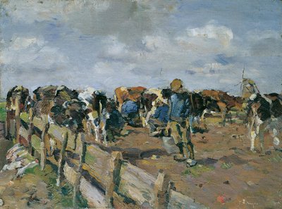 Traite des vaches - Carl Fahringer