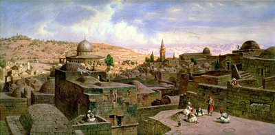 Vue de Jérusalem, avec le Dôme du Rocher, 1864 - Carl Friedrich Heinrich Werner