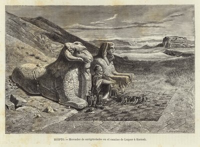 Marchand antique sur la route de Louxor à Karnak - Carl Friedrich Heinrich Werner
