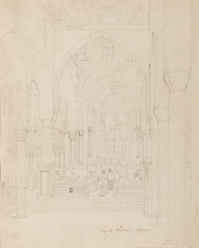 Sicile : Cappella Palatina, Palerme, vers 1850 - Carl Friedrich Heinrich Werner