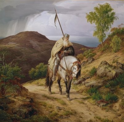 Croisé rentrant chez lui. 1835 - Carl Friedrich Lessing
