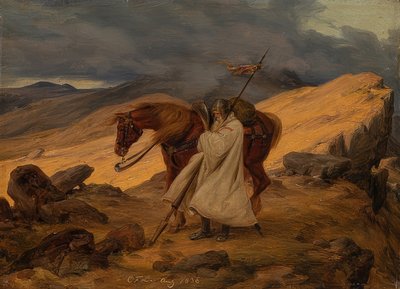 Croisé en garde dans la montagne - Carl Friedrich Lessing